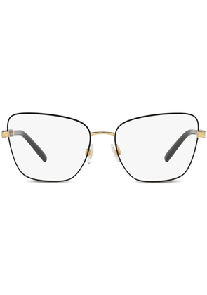 Dolce & Gabbana Eyewear logo-plaque glasses - Gold