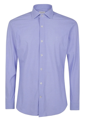 Tintoria Mattei houndstooth pattern shirt - Blue
