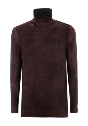 Avant Toi high-neck brushed sweater - Brown