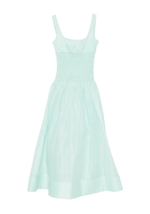 Self-Portrait shirred-panel midi dress - Green