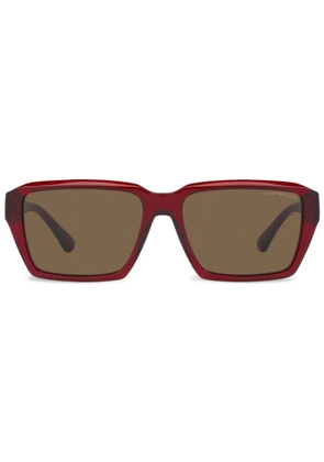 Emporio Armani square frame sunglasses - Red