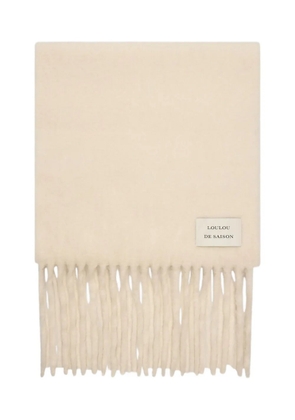 Loulou Santo fringed-edge scarf - Neutrals
