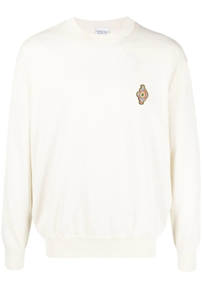 COUNTY OF MILAN Sunset Cross crew neck jumper - White