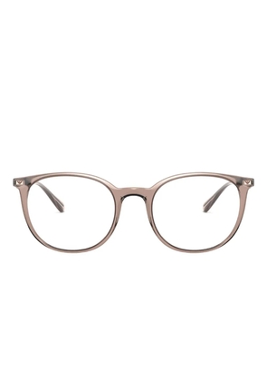 Emporio Armani round-frame glasses - Neutrals