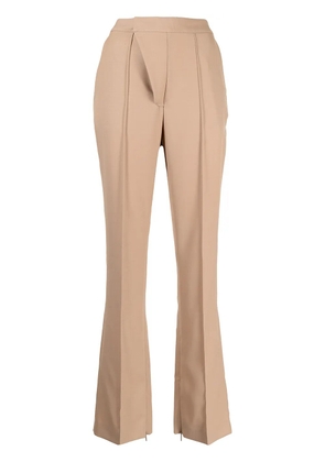 AMBUSH high-waisted flared trousers - Brown