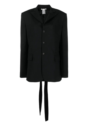 Nensi Dojaka strap-detail single-breasted blazer - Black