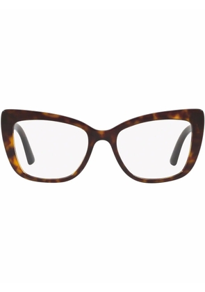 Dolce & Gabbana Eyewear tortoiseshell cat-eye frame glasses - Green