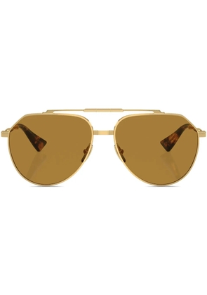 Dolce & Gabbana Eyewear Stefano aviator-frame sunglasses - Gold
