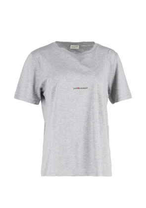 Saint Laurent Pre-Owned logo-print T-shirt - Grey