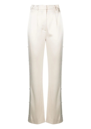 Nanushka Felina side-button satin pants - Neutrals