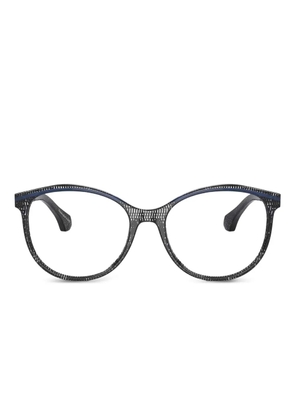 Alain Mikli pointillé-pattern round frames - Black