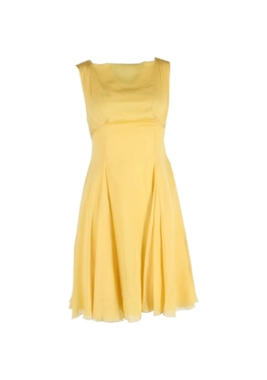 Moschino Pre-Owned square neck silk dress - Yellow