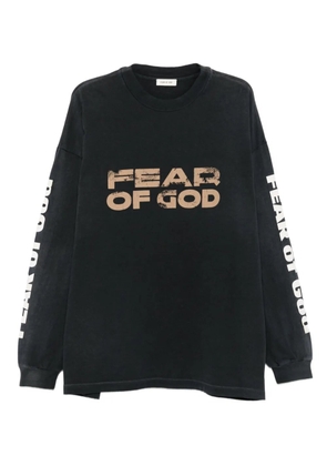Fear Of God logo-print long-sleeve T-shirt - Black