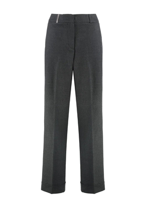 Peserico cuffed trousers - Grey