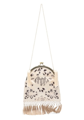 BODE floral tassel backpack - White