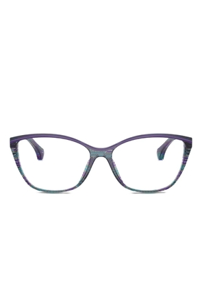 Alain Mikli striped cat-eye frame glasses - Purple