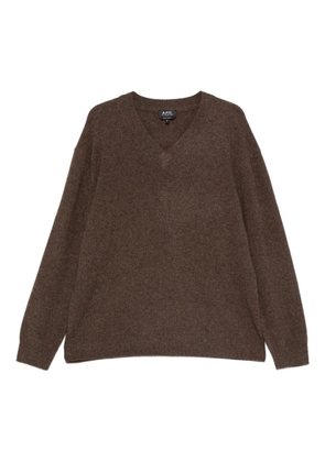 A.P.C. V-neck sweater - Brown