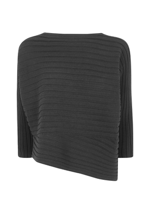 Issey Miyake ribbed top - Black