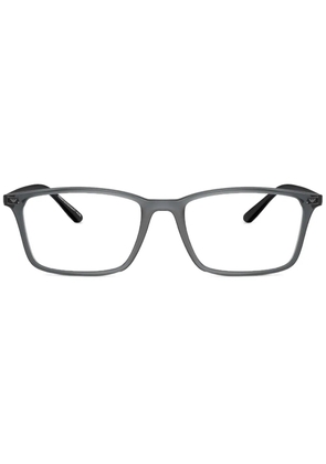 Emporio Armani logo-engraved glasses - Grey