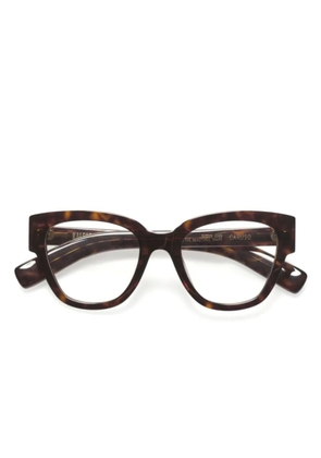 Kaleos Caruso 5 square-frame glasses - Brown