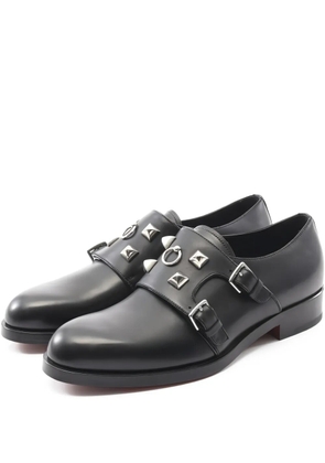 Hermès Pre-Owned 2020s studded monk shoes - Black