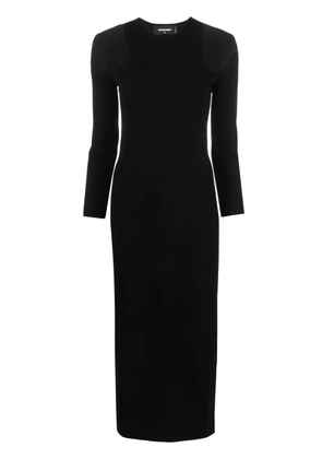 DSQUARED2 cut-out ribbed-knit midi dress - Black