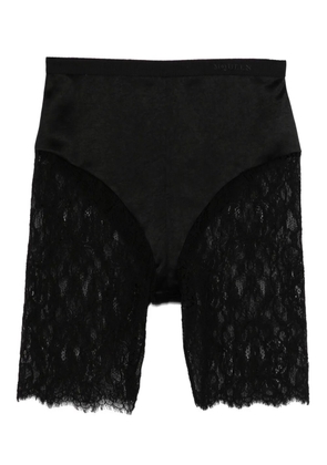 Alexander McQueen lace-panelled shorts - Black