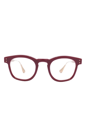 pugnale Nelson round-frame glasses - Red