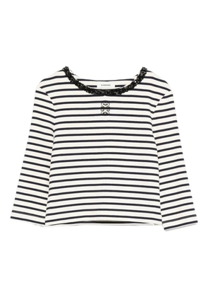 SANDRO striped-pattern top - Neutrals