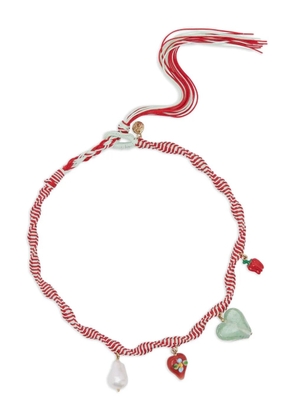 ALEMAIS heart charm bijoux necklace - Red
