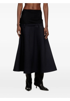 Diesel drop-waist flared skirt - Black