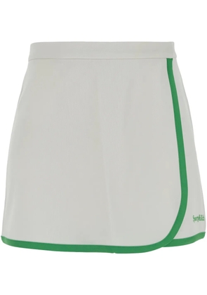 Sporty & Rich logo-embroidered mini skirt - White