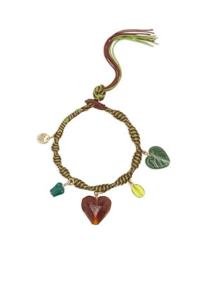 ALEMAIS braided heart charm bracelet - Brown