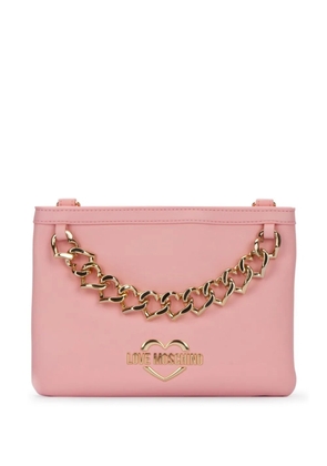 Love Moschino logo-plaque tote bag - Pink