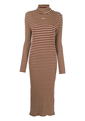 Wales Bonner striped roll neck knitted dress - Black