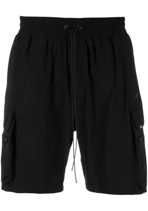 Represent above-knee length cargo shorts - Black