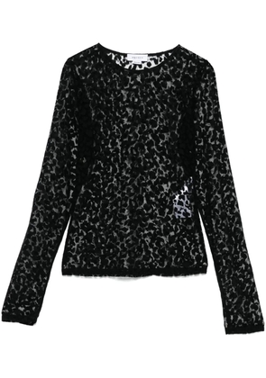 Alexander McQueen leopard-pattern top - Black