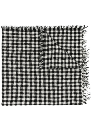 Faliero Sarti Paolo check print scarf - Black