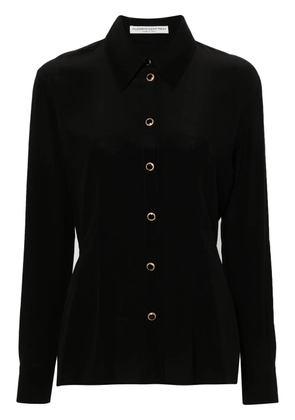 Alessandra Rich long-sleeve silk shirt - Black
