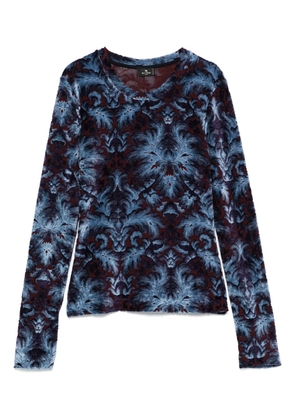 ETRO crew-neck top - Blue