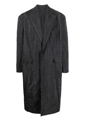 Balenciaga Prince of Wales check trench coat - Grey