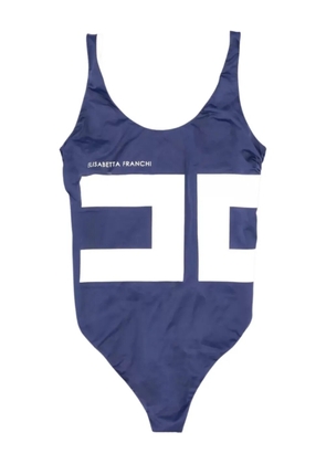 Elisabetta Franchi logo-print swimsuit - Blue