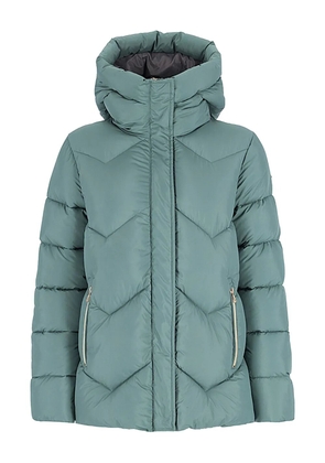CONTE OF FLORENCE quilted hooded jacket - Green