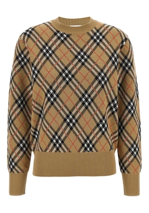 Burberry check-pattern wool sweater - Neutrals