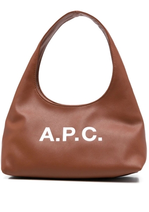 A.P.C. Baby Ninon logo-print shoulder bag - Brown
