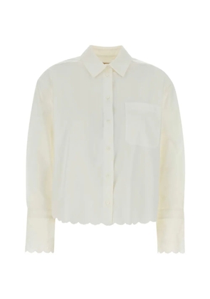 Weekend Max Mara Neutro scalloped poplin shirt - White