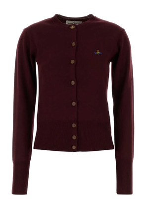 Vivienne Westwood orb-embellished virgin-wool cardigan - Red