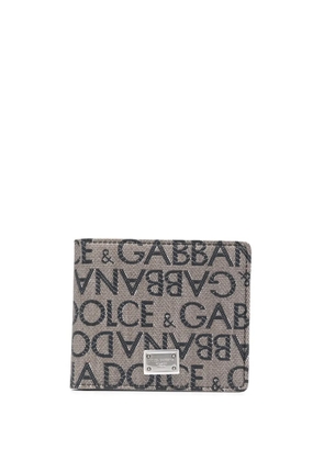 Dolce & Gabbana logo jacquard wallet - Brown