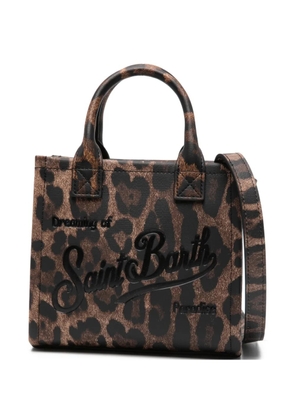 MC2 Saint Barth leopard print top handle tote bag - Brown