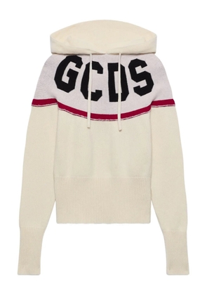 GCDS logo hooded jumpers - Neutrals
